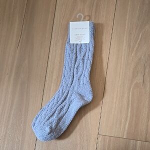 American Eagle Outfitters Gray Cable-Knit Socks